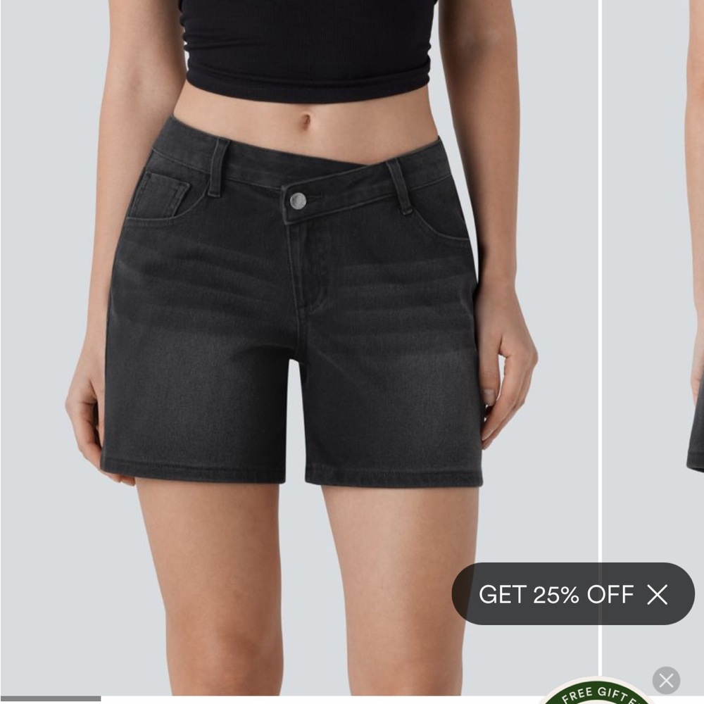 HALARA Women's Black Jean Shorts